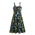 Women's Floral V-Neck Cami Maxi Dress