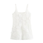 Embroidered Backless Slim-Fit Dress