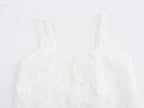 Embroidered Backless Slim-Fit Dress