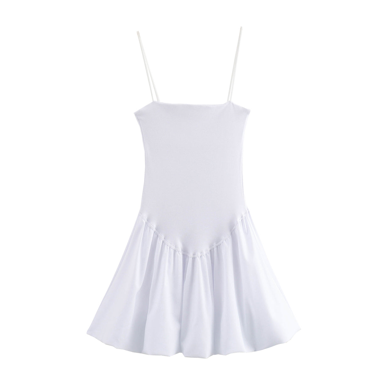 Waist-Defined Spaghetti-Strap Dress