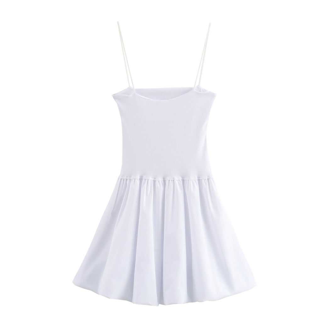 Waist-Defined Spaghetti-Strap Dress