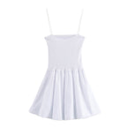 Waist-Defined Spaghetti-Strap Dress