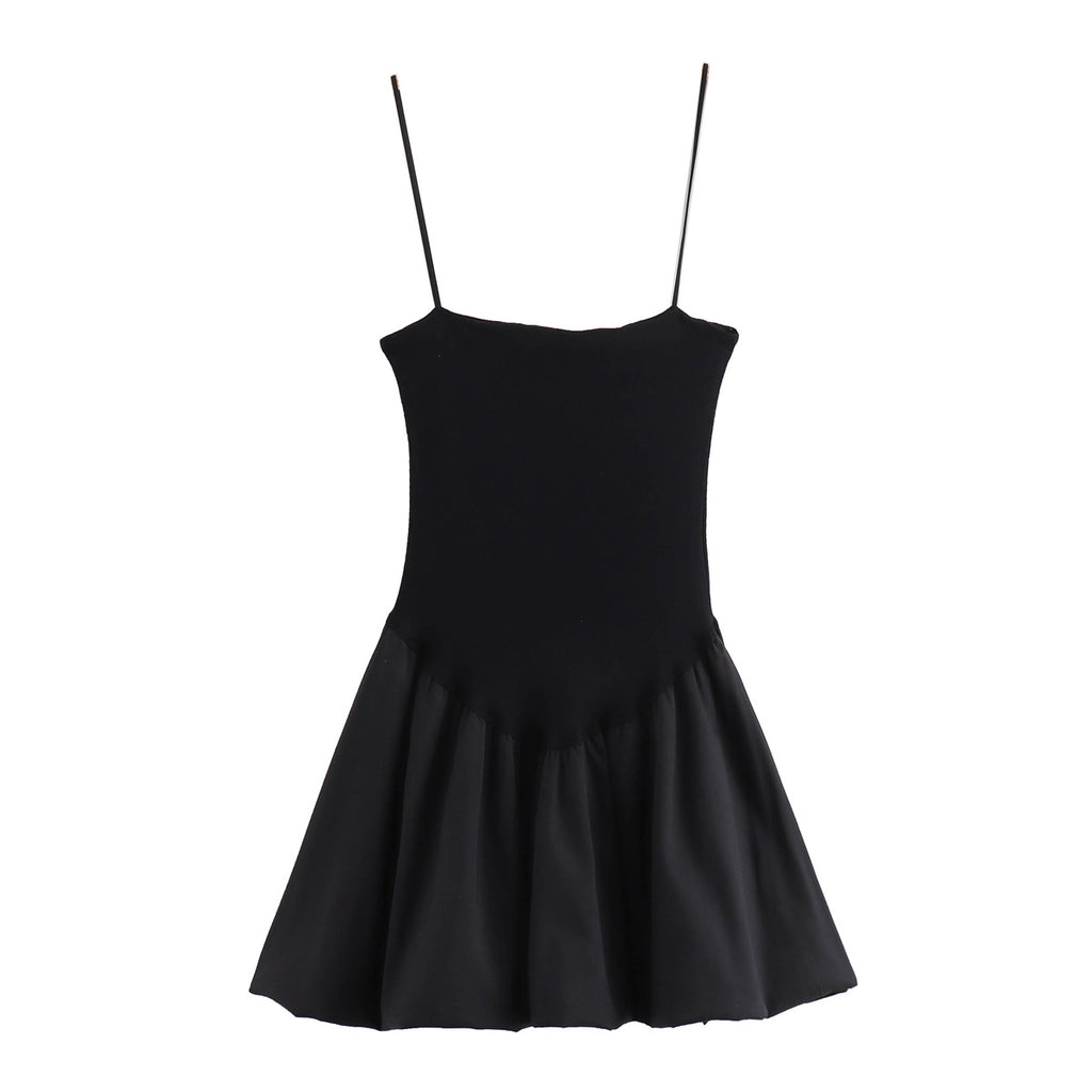 Waist-Defined Spaghetti-Strap Dress