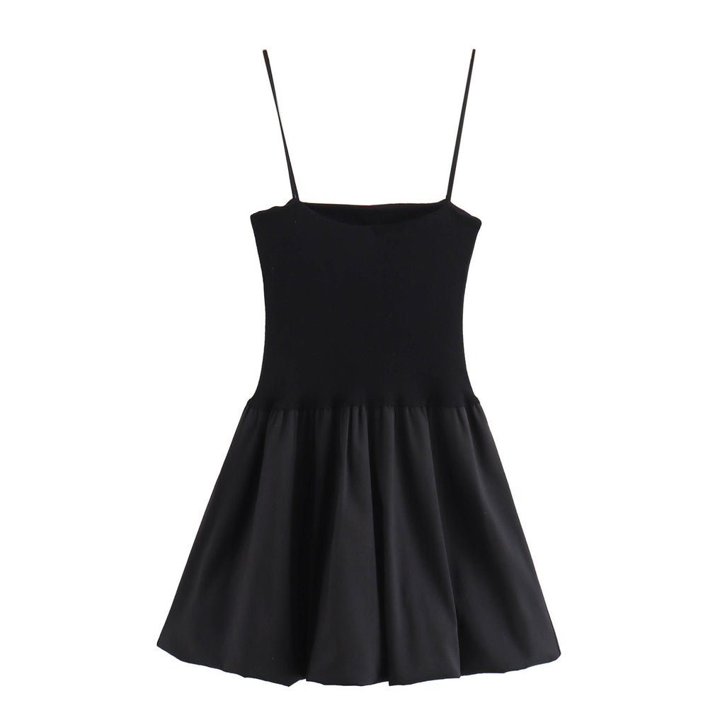 Waist-Defined Spaghetti-Strap Dress