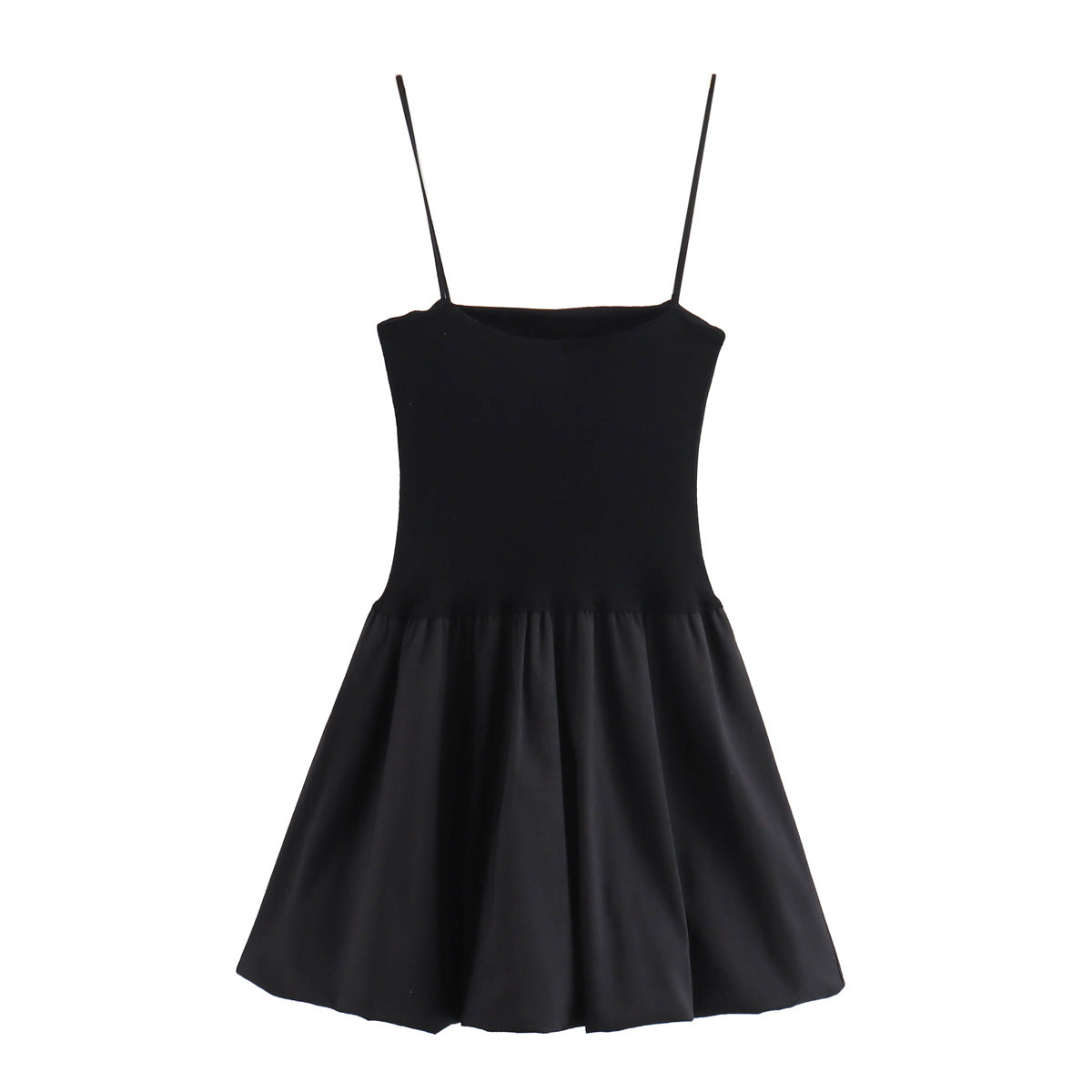 Waist-Defined Spaghetti-Strap Dress