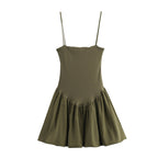 Waist-Defined Spaghetti-Strap Dress