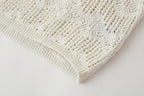 Women's Clothing Laminated Decoration Patchwork Knitting Romantic Top