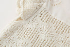 Women's Clothing Laminated Decoration Patchwork Knitting Romantic Top