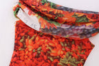 Women's Off-Shoulder Printed Split Sleeveless Dress