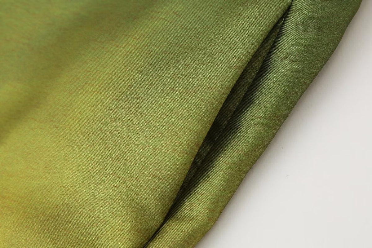 Women's Summer Women's Tie Dyed Silk Satin Texture Shirt Pants