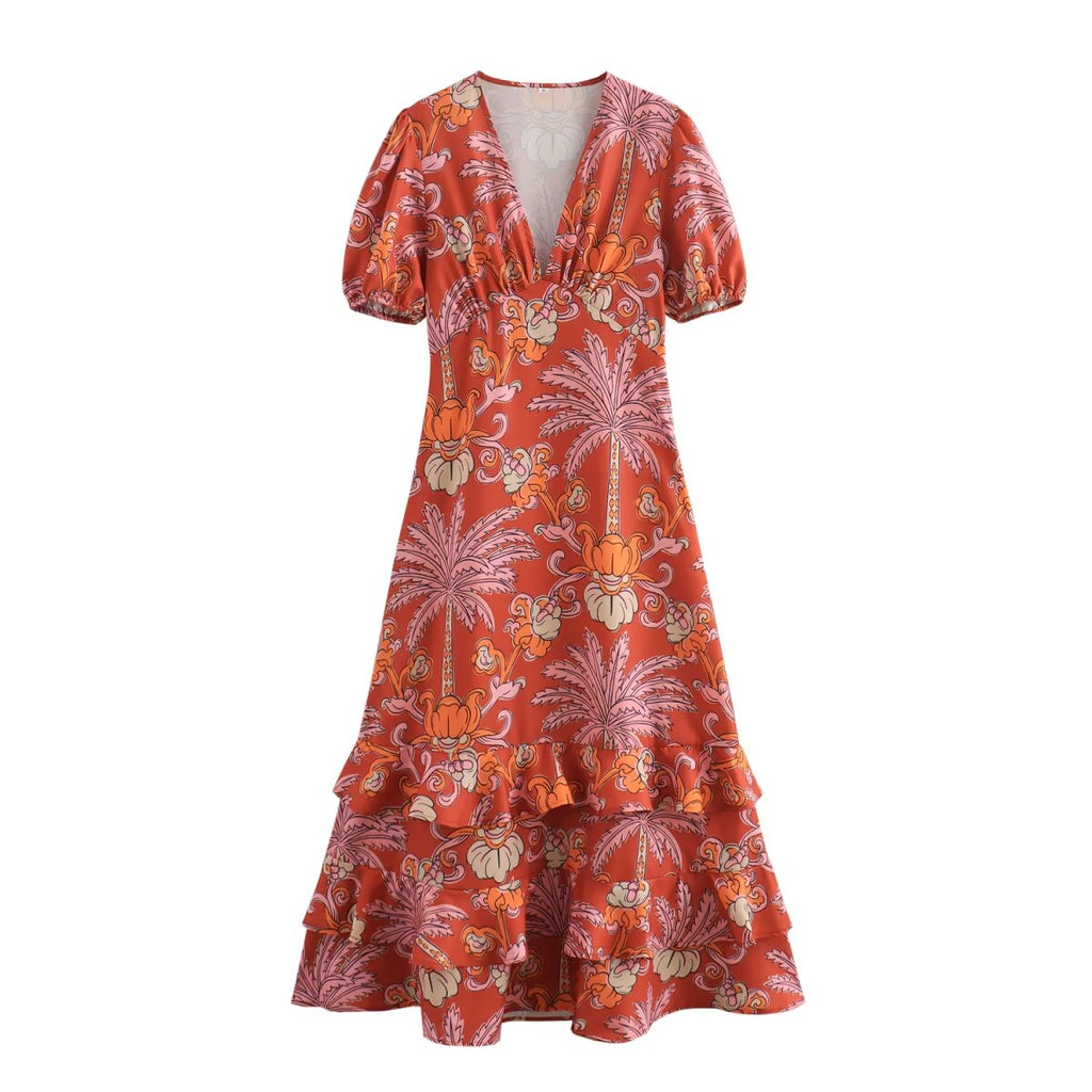 Summer Elegant Printed Midi Dress