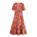 Summer Elegant Printed Midi Dress