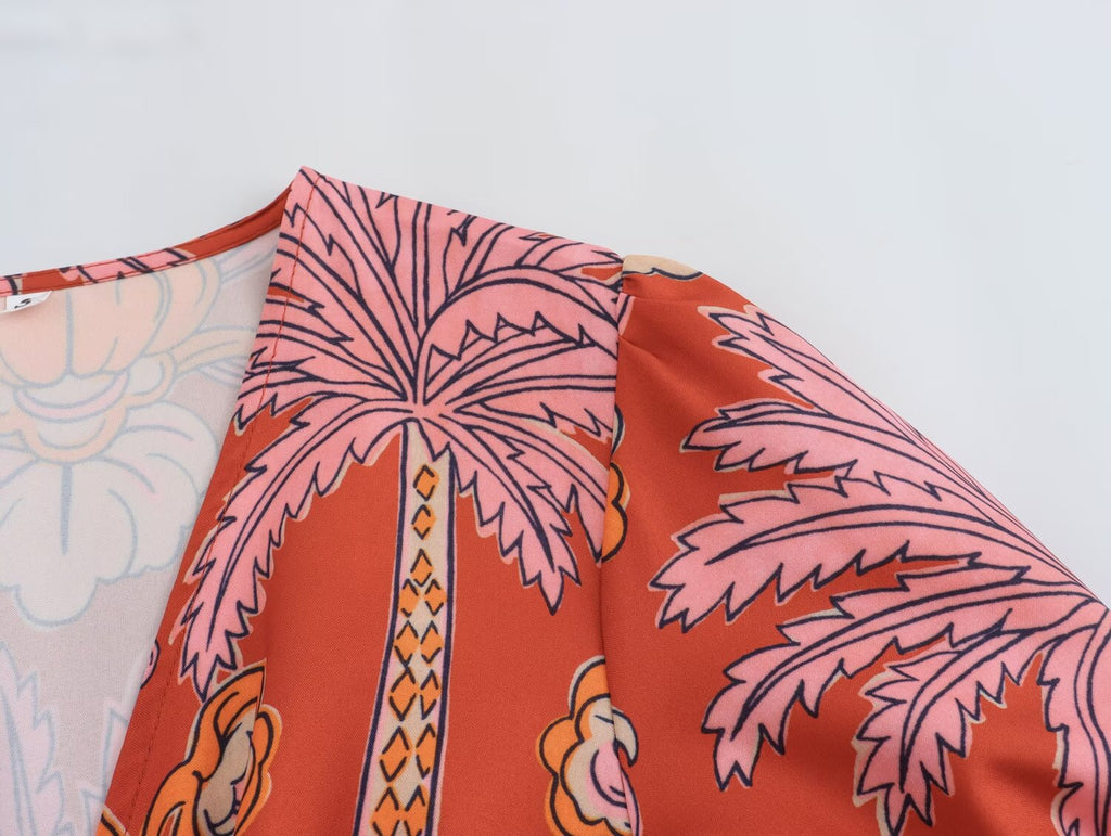 Summer Elegant Printed Midi Dress