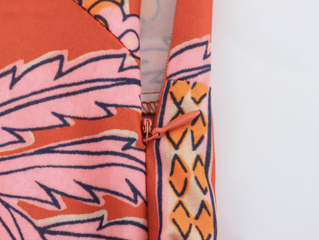 Summer Elegant Printed Midi Dress