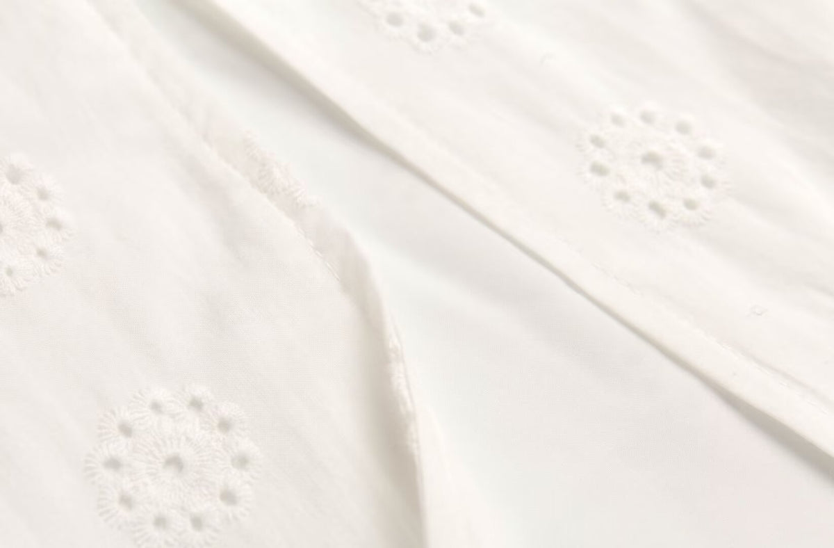 Women's Embroidered Tie-Waist A-Line Midi Dress