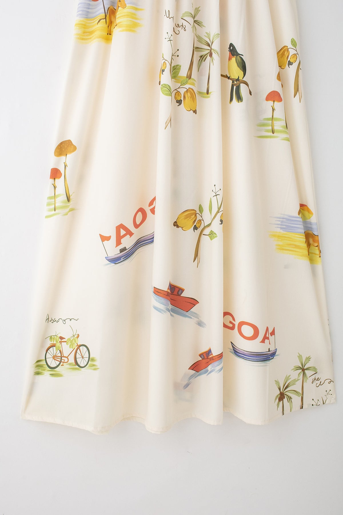 Printed V-Neck Cute Short Sleeve Loose Dress Spring Summer