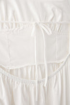 Women's Bow-detail Lace-up Cutout Dress