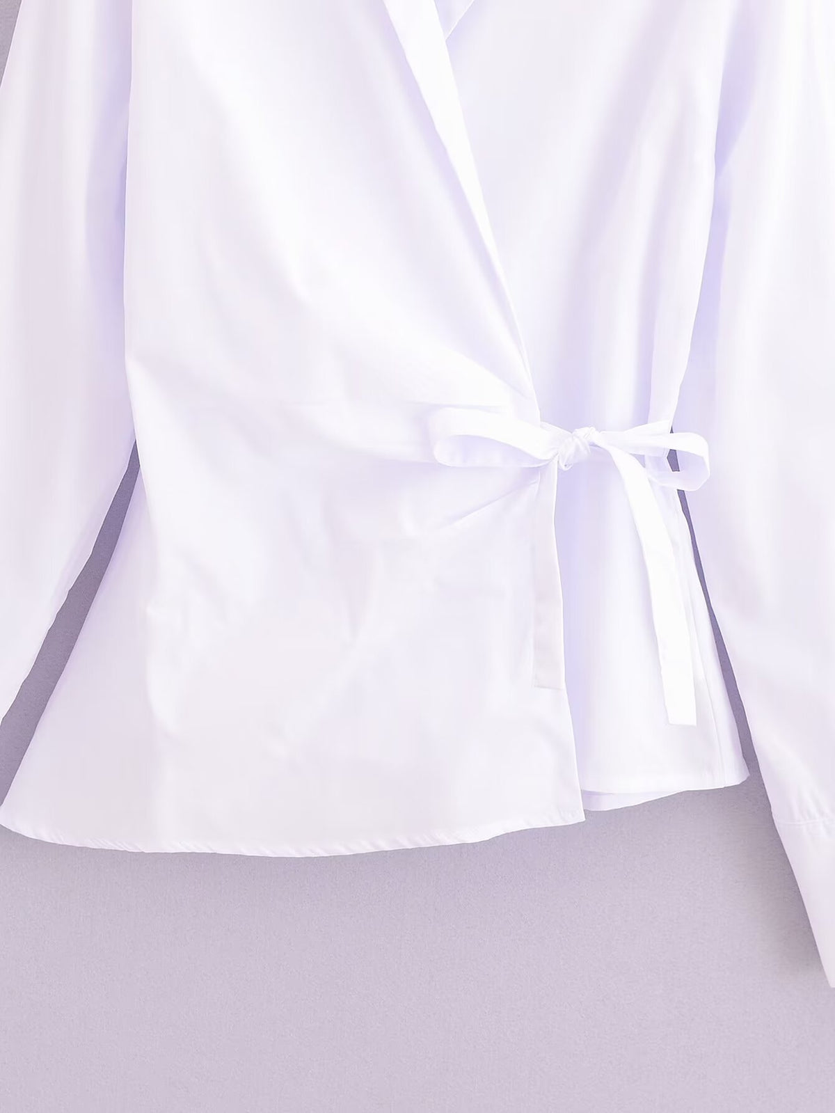 Women's Summer Women Clothing French Design V Neck Long Sleeve Shirt