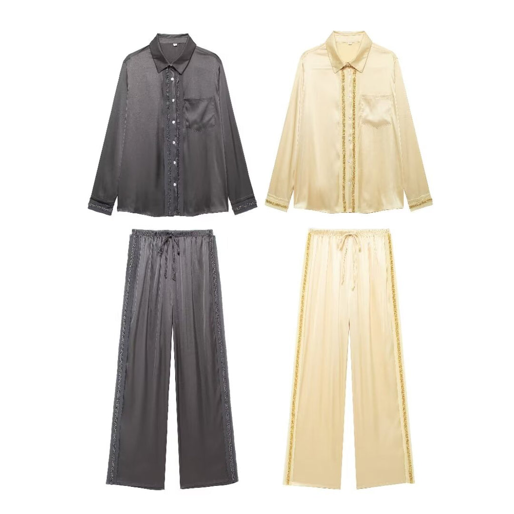 Beaded Shirt Pants