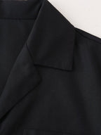 Summer Embroidered Short-Sleeve Shirt Pant Set