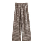 Women's Summer Clothing Fashionable Simple Printed Long-Sleeve Shirt Casual Trousers Suit