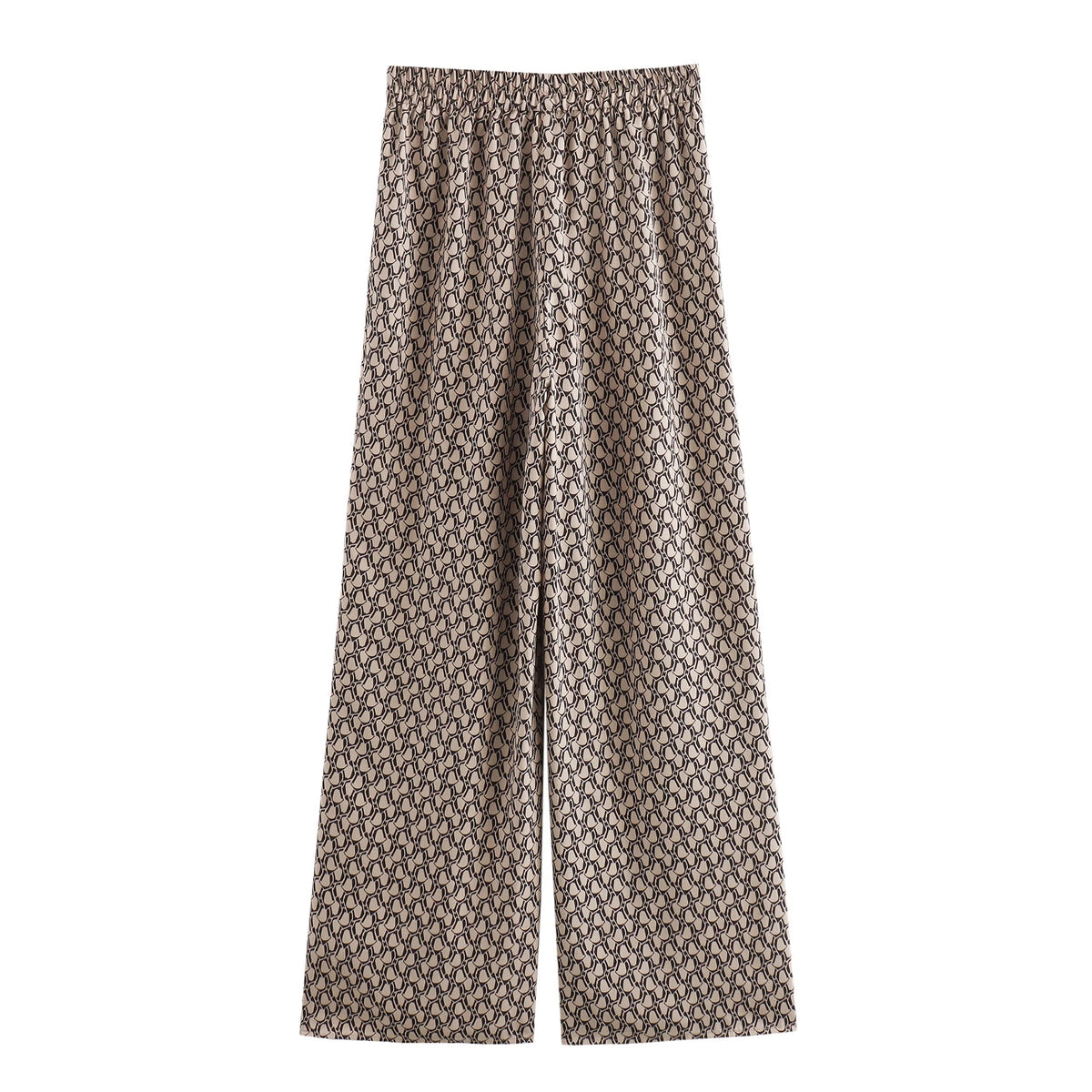 Women's Summer Clothing Fashionable Simple Printed Long-Sleeve Shirt Casual Trousers Suit