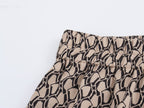 Women's Summer Clothing Fashionable Simple Printed Long-Sleeve Shirt Casual Trousers Suit