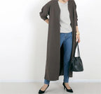 Loose V-Neck Long-Sleeve Maxi Dress