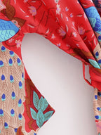 Summer Rayon Belt Short Kimono Cardigan