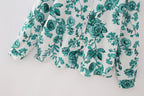 Women's Floral Printed Long Sleeved Shirt