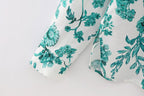 Women's Floral Printed Long Sleeved Shirt