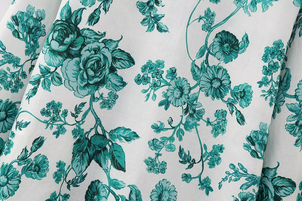 Women's Floral Printed Long Sleeved Shirt