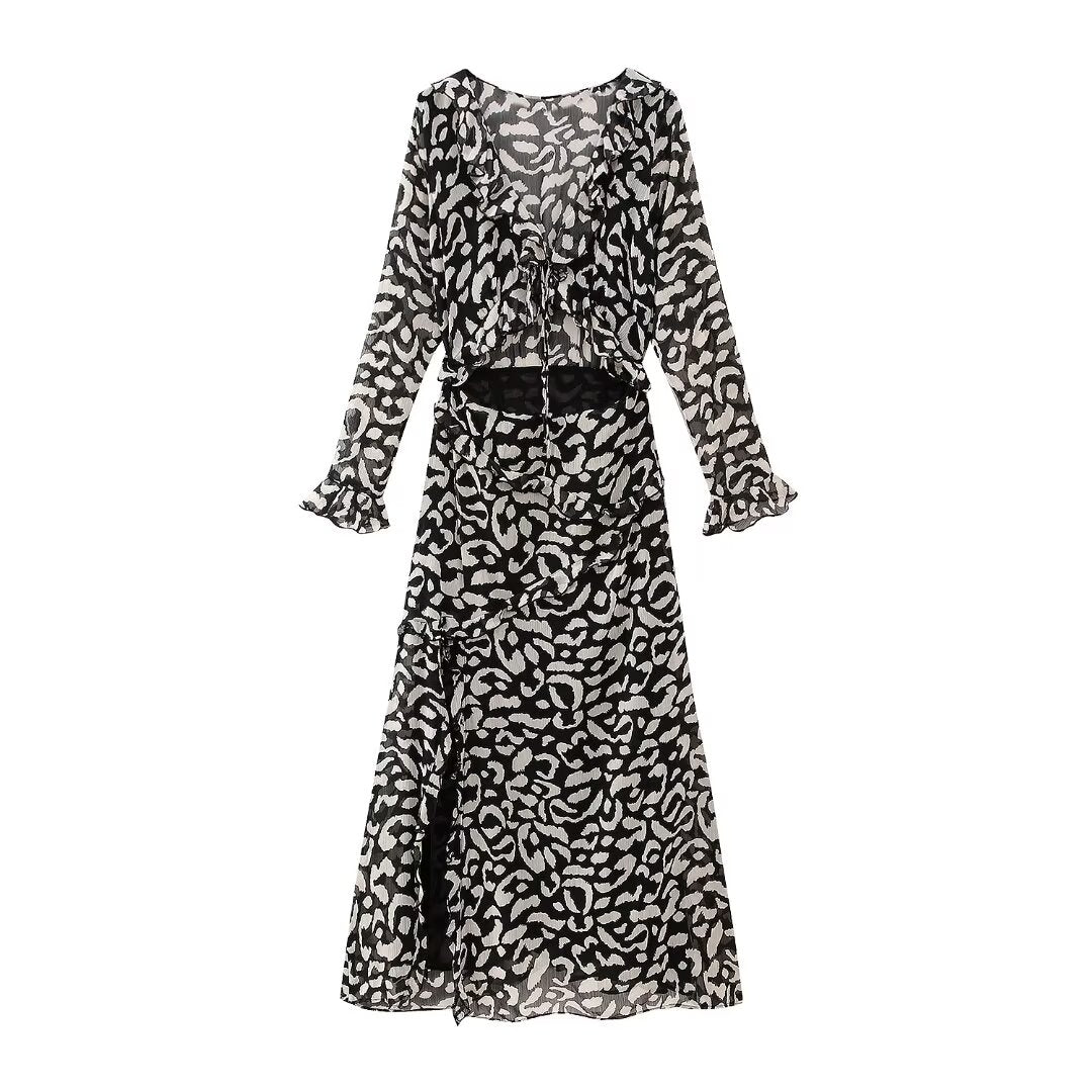 Women's Autumn Animal-Print Dress