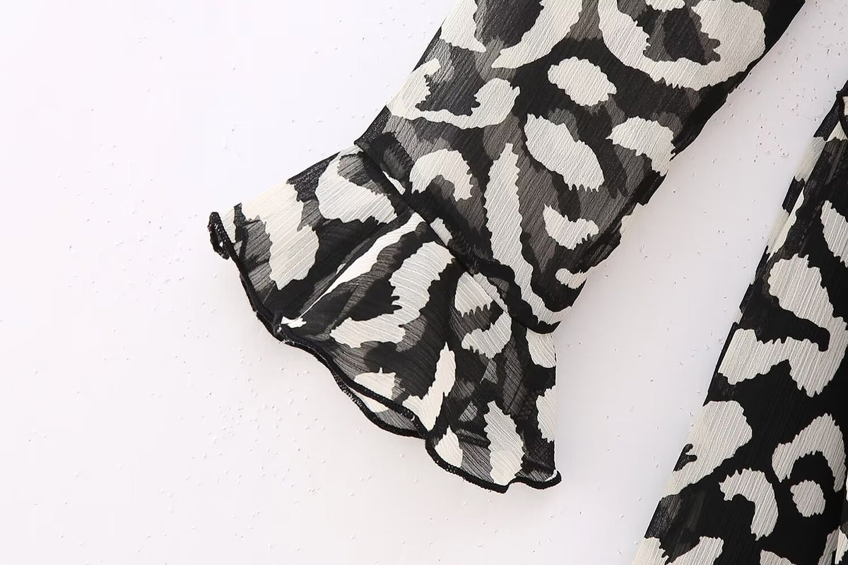 Women's Autumn Animal-Print Dress