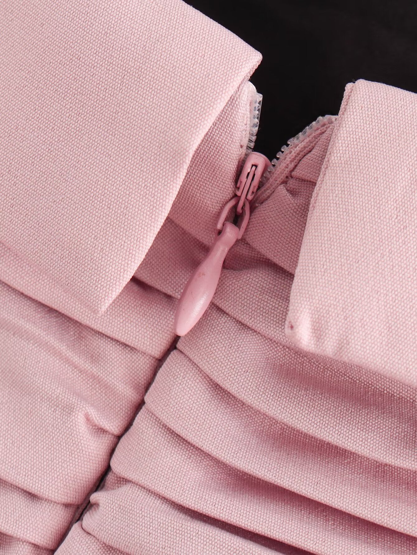 Pink Square-Neck Ruched Sleeveless A-Line Mini Dress