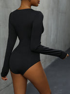 Lace Stitching Long Sleeve Jumpsuit