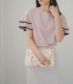 Ruffle Sleeve Chiffon Blouse