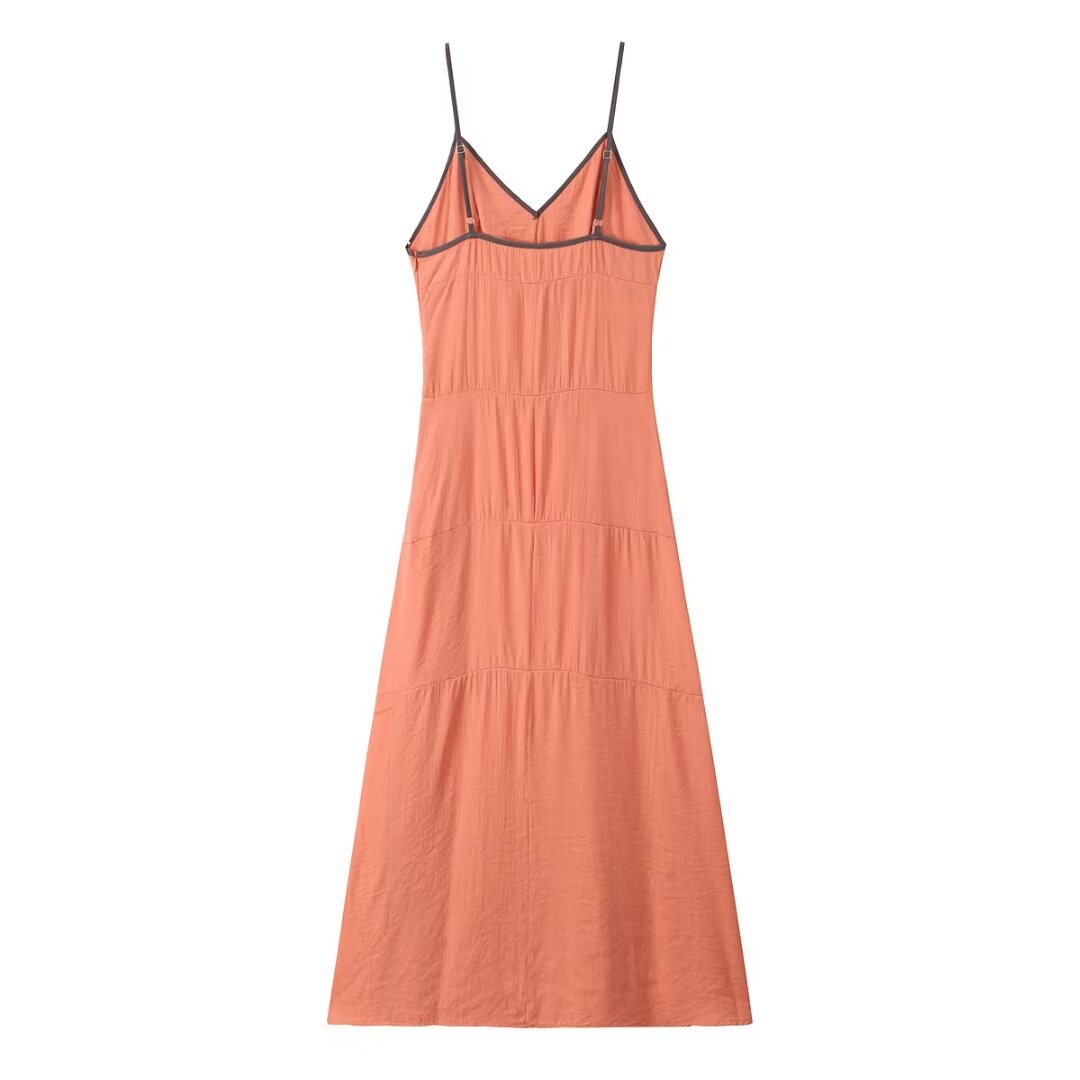 V-Neck Sling Midi Dress