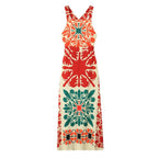 Summer Backless Printing Dress