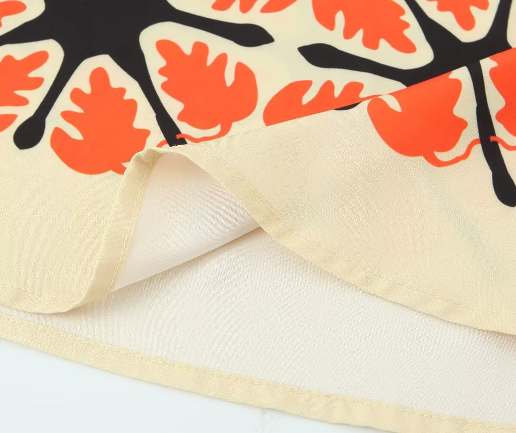 Summer Backless Printing Dress