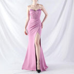 Boning Corset Vest Waist Tight Heavy Industry Bead Shaping High End Evening Dress