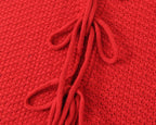 Women's Bow Small V Neck Sleeveless Knitted Vest