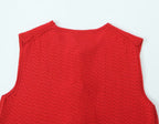 Women's Bow Small V Neck Sleeveless Knitted Vest