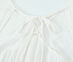 Women's Floral V-Neck Long Sleeve Backless Dress