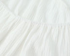 Women's Floral V-Neck Long Sleeve Backless Dress