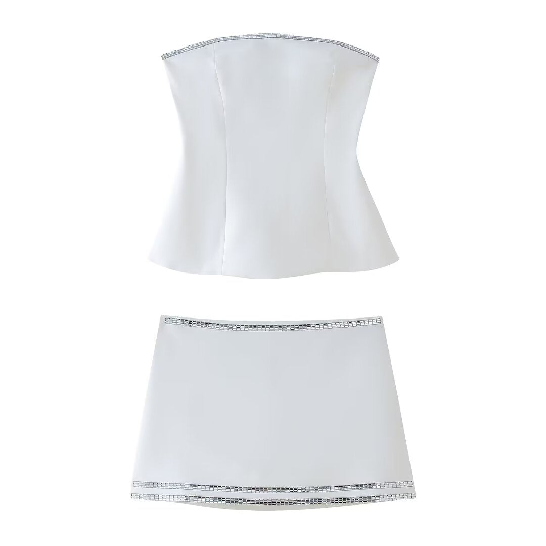 Women's Top And Skirt Two-Piece Set