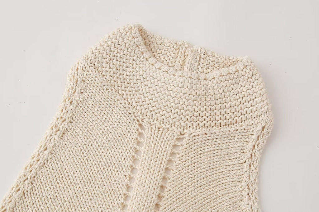 's Casual Halter Knitted Sweater Vest Top
