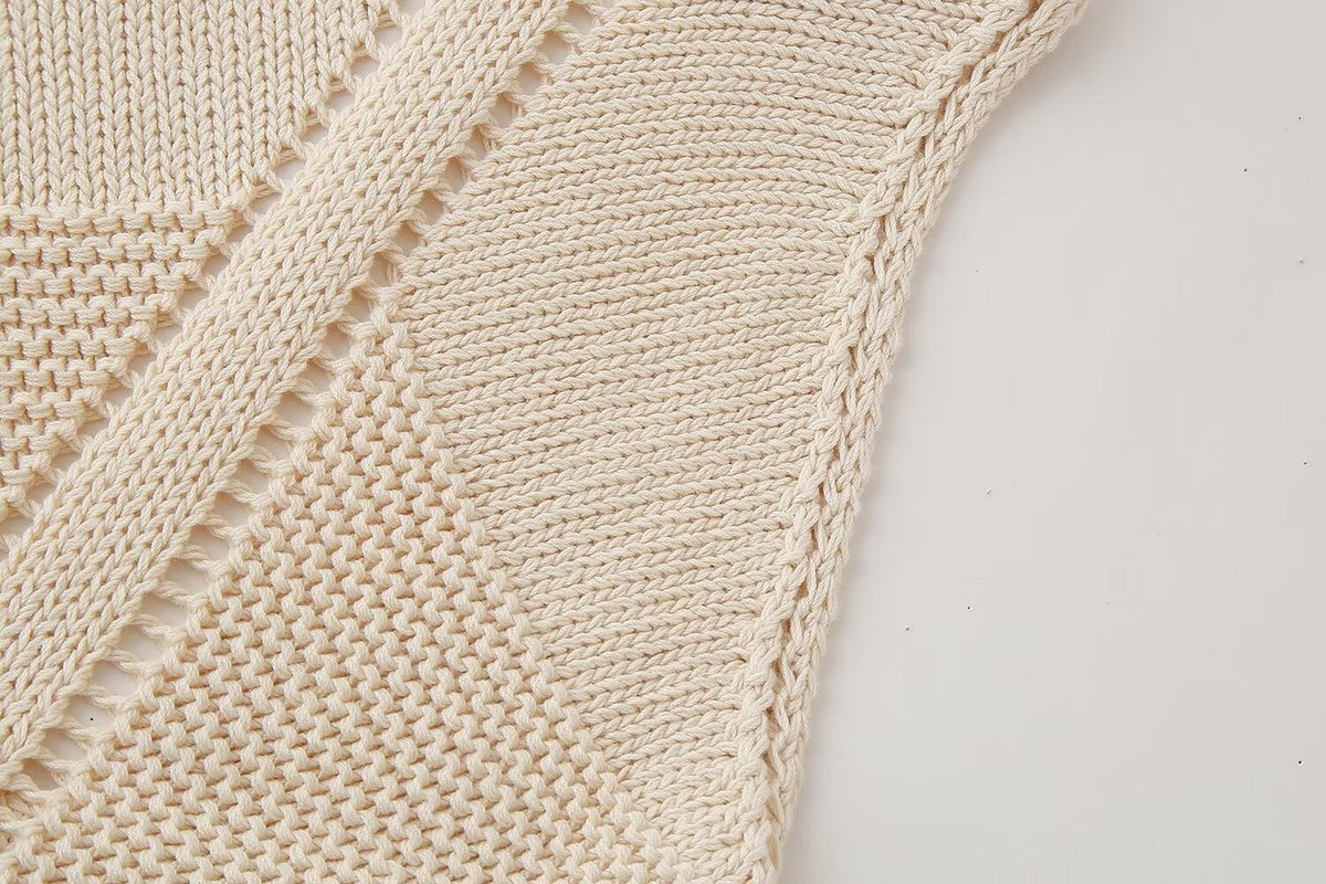 's Casual Halter Knitted Sweater Vest Top