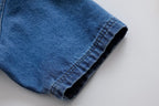 Women's Summer Short Denim Top and Pants Two-Piece Set