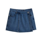 Women's Summer Short Denim Top and Pants Two-Piece Set